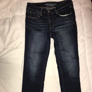 Dark wash denim jeans